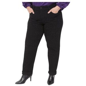 NWT Lane Bryant Mid Rise Boyfriend Fit‎ Jeans Rhinestones 20P